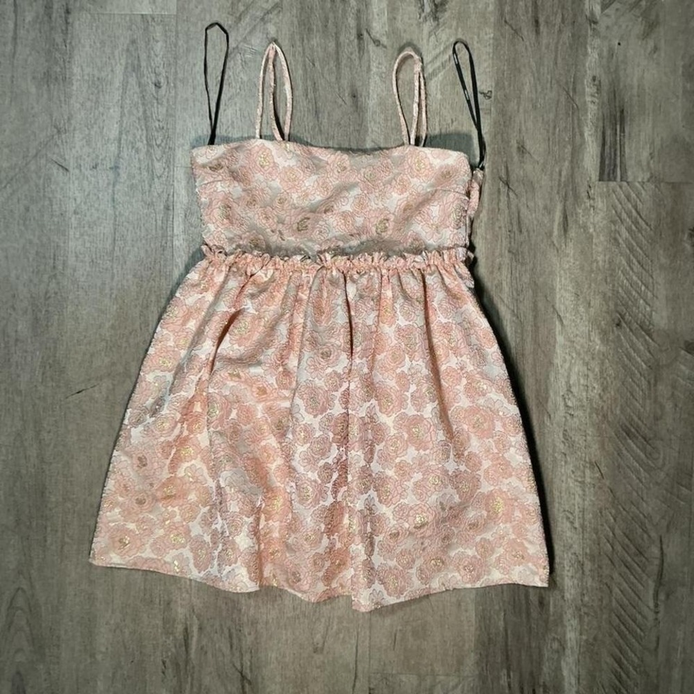 Forever 21 pink floral babydoll dress with adjustable straps Size M